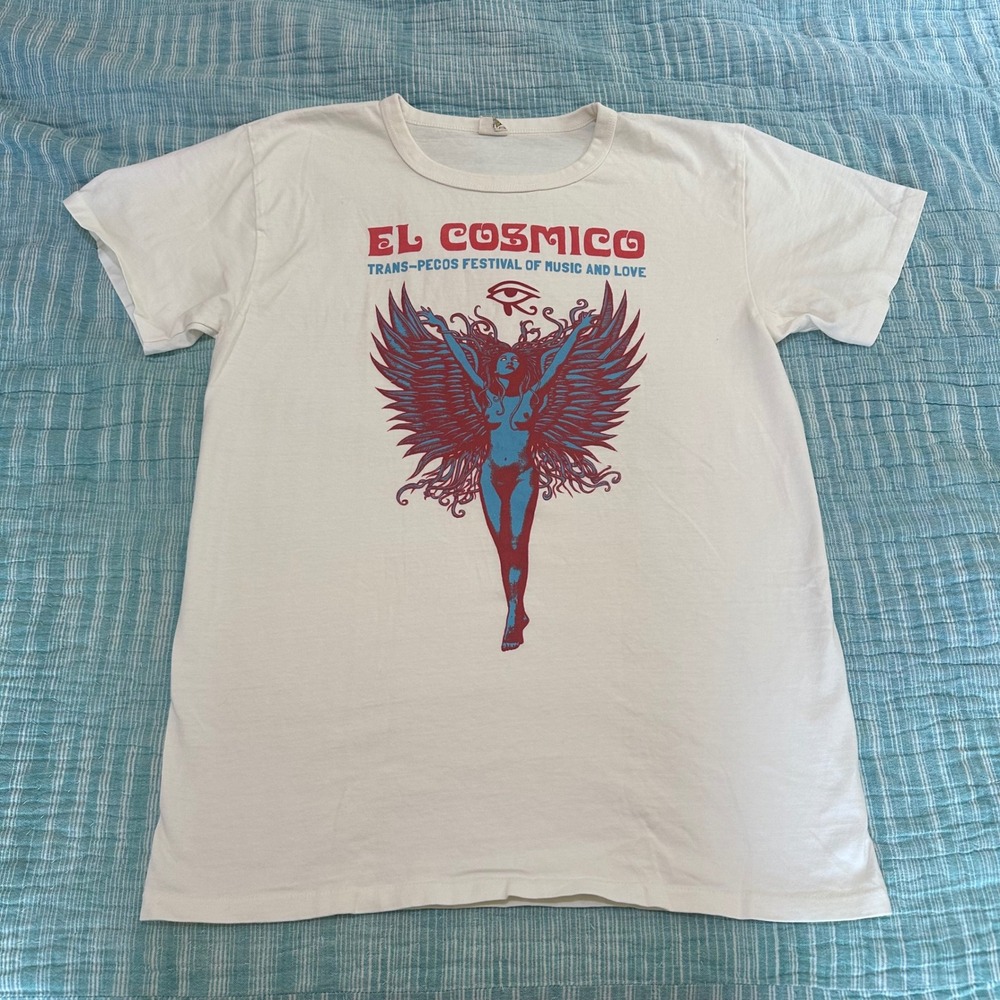 Filth Mart El Cosmico Trans-Pecos Music Festival T-Shirt Marfa Texas White M - Picture 1 of 3